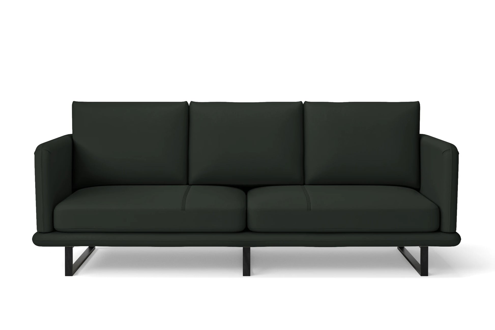 Calabria 3 Seater Sofa Green Leather