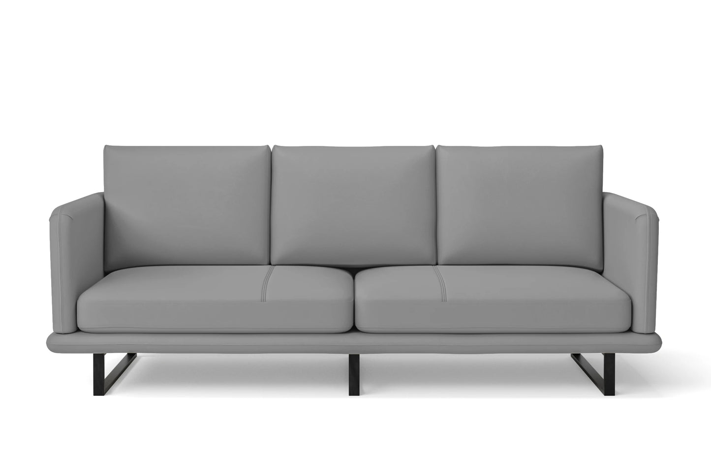 Calabria 3 Seater Sofa Grey Leather