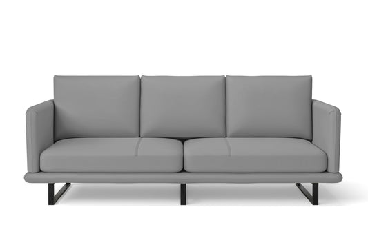 Calabria 3 Seater Sofa Grey Leather