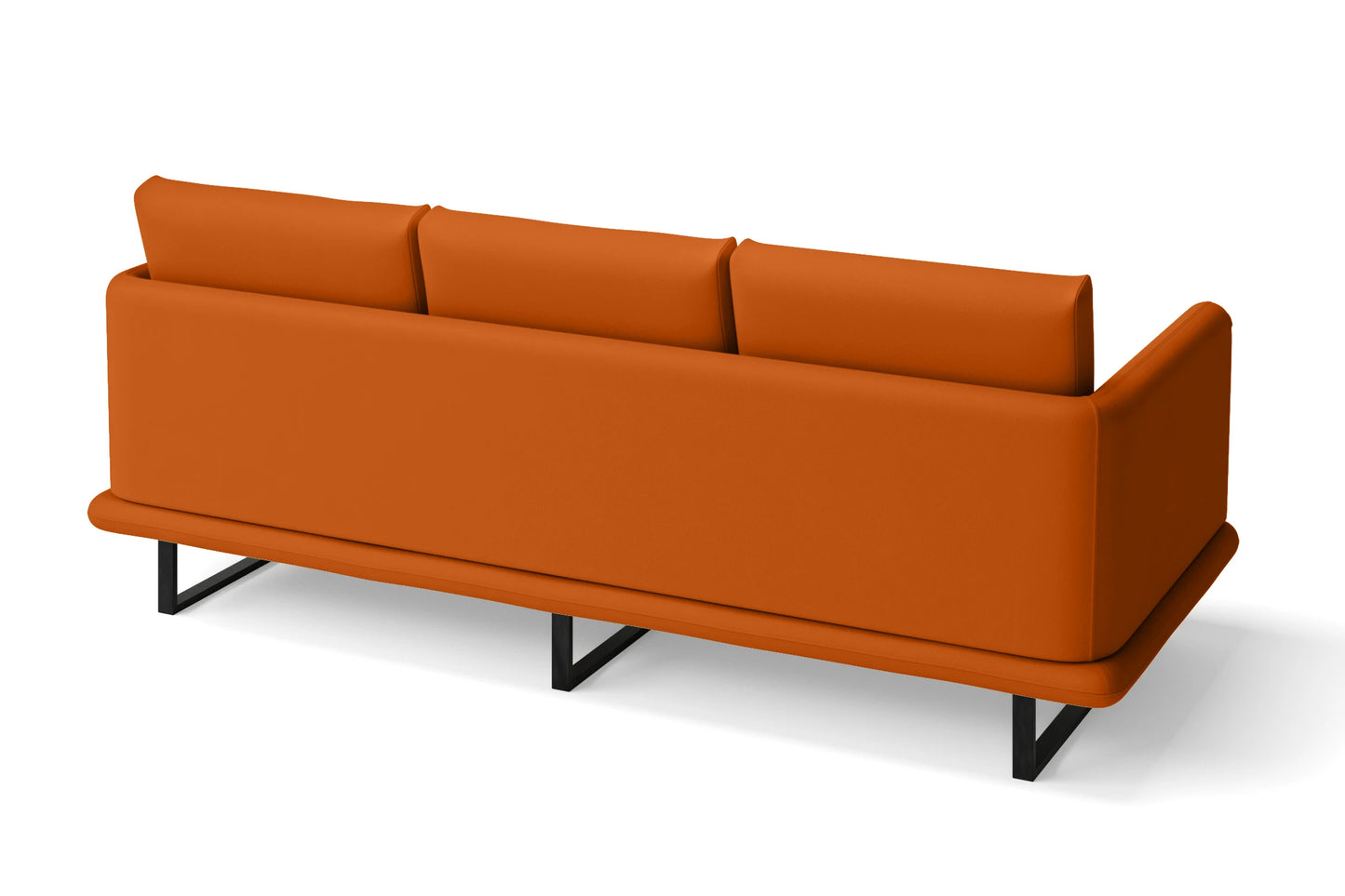 Calabria 3 Seater Sofa Orange Leather