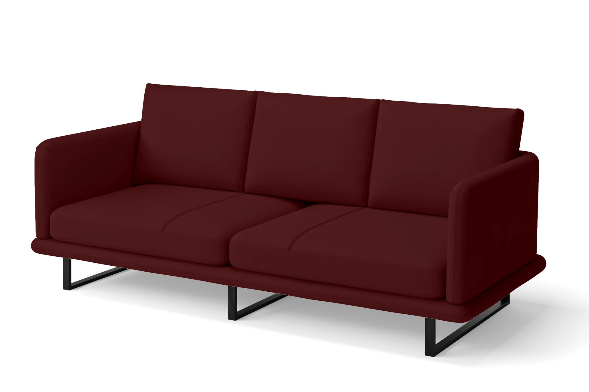 Calabria 3 Seater Sofa Red Leather