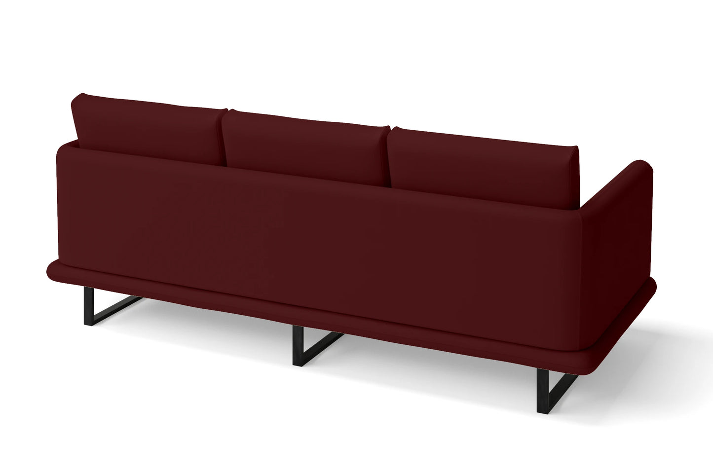 Calabria 3 Seater Sofa Red Leather