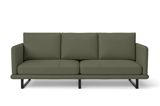 Calabria 3 Seater Sofa Sage Leather