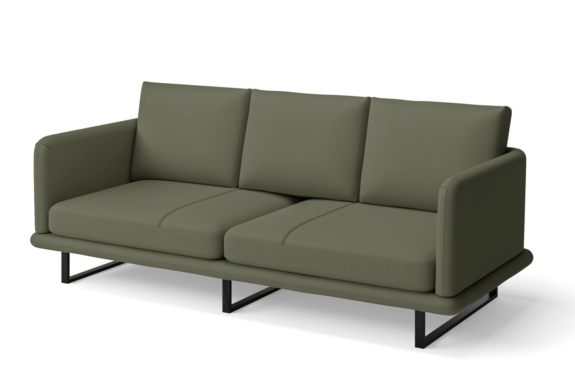 Calabria 3 Seater Sofa Sage Leather