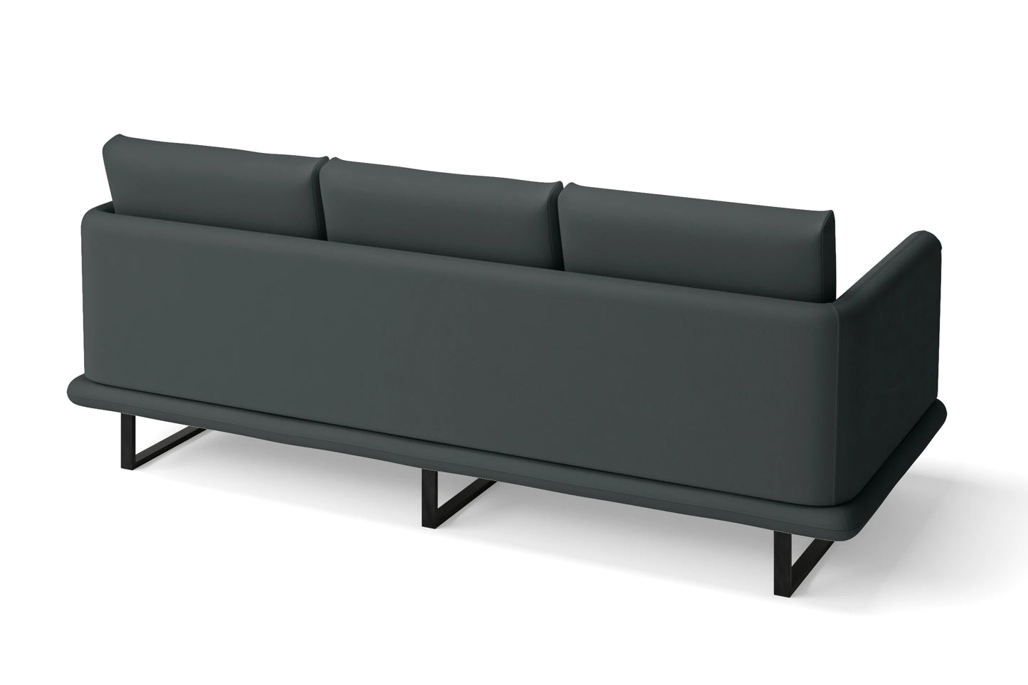 Calabria 3 Seater Sofa Slate Leather