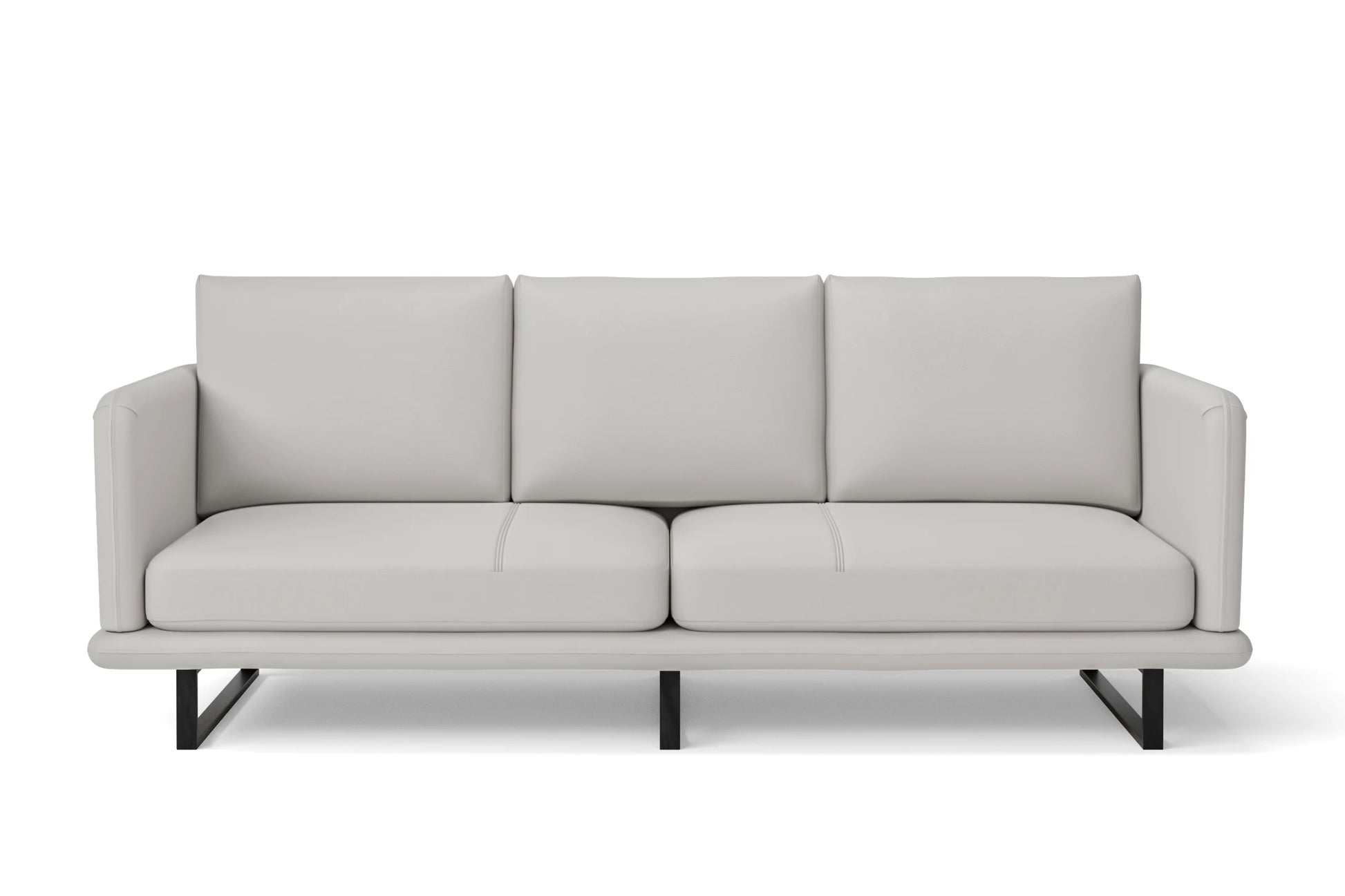 Calabria 3 Seater Sofa White Leather