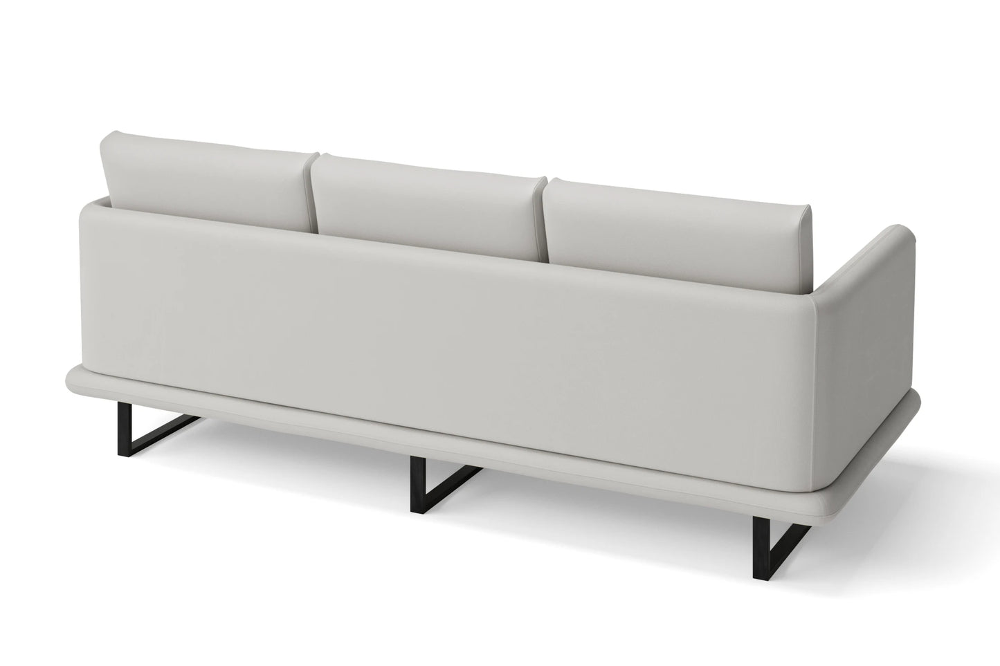 Calabria 3 Seater Sofa White Leather