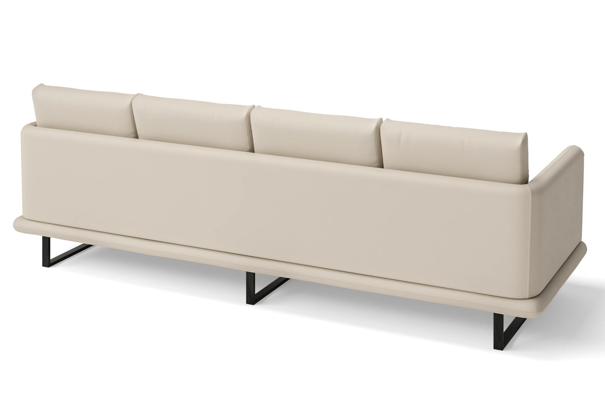 Calabria 4 Seater Sofa Cream Leather