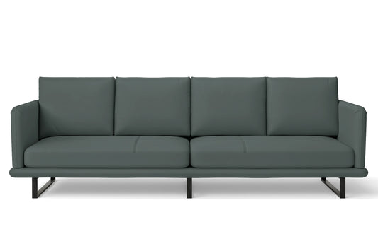 Calabria 4 Seater Sofa Dusky Turquoise Leather