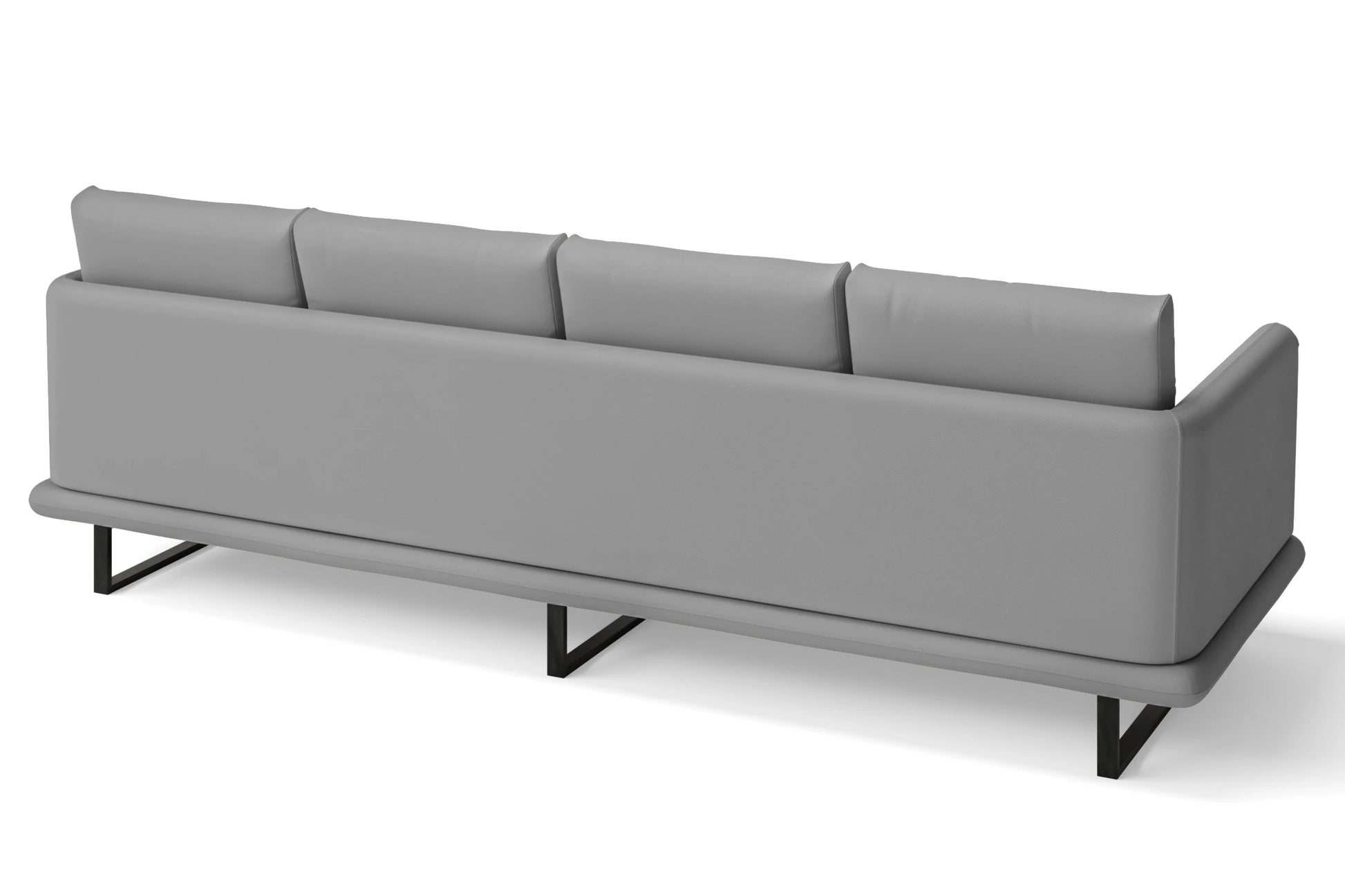 Calabria 4 Seater Sofa Grey Leather