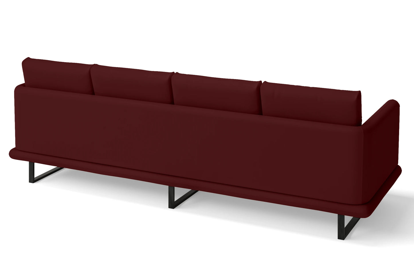 Calabria 4 Seater Sofa Red Leather