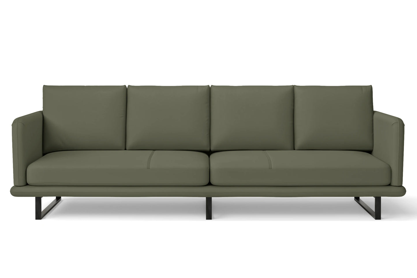 Calabria 4 Seater Sofa Sage Leather