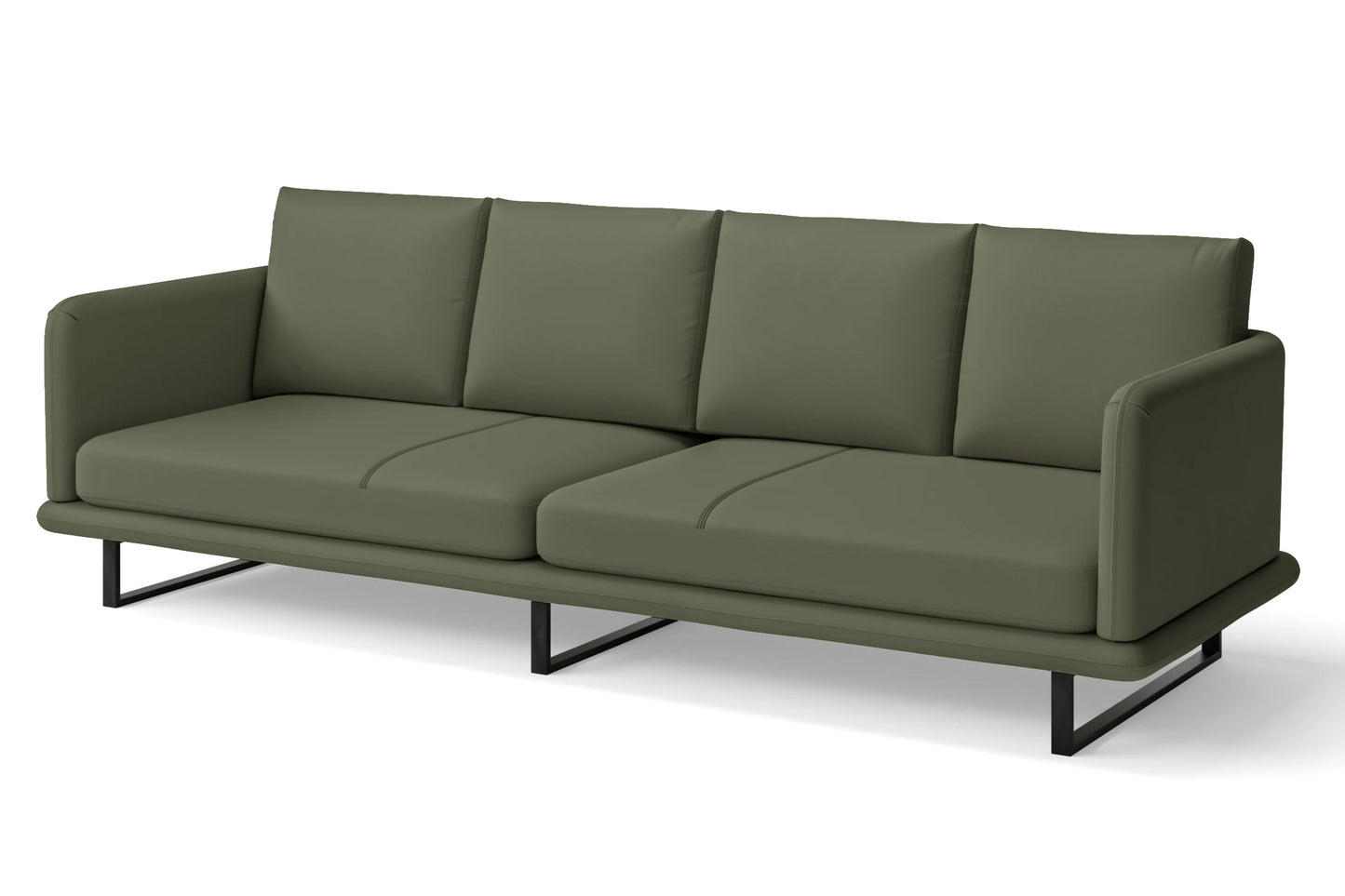 Calabria 4 Seater Sofa Sage Leather