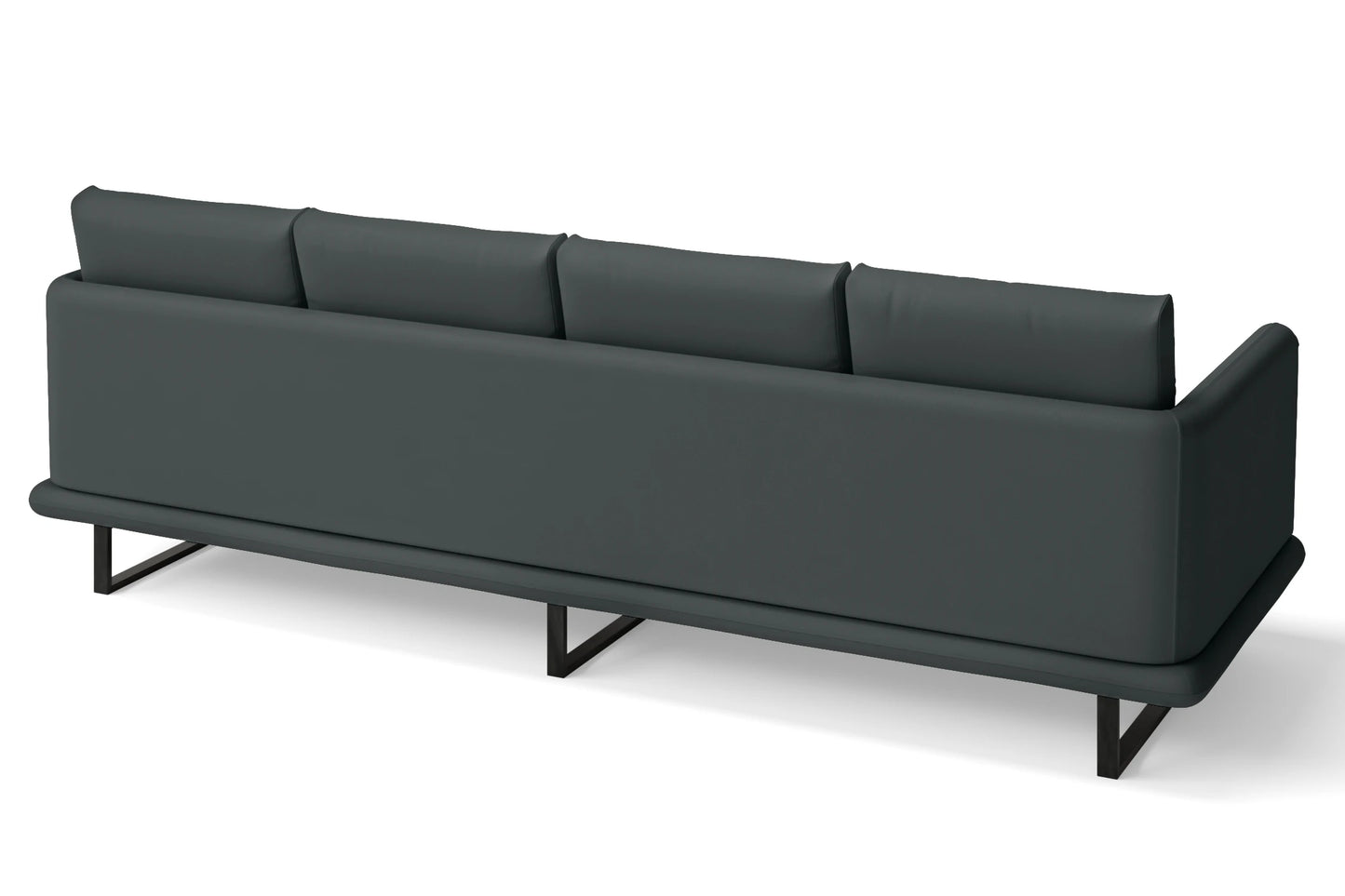 Calabria 4 Seater Sofa Slate Leather