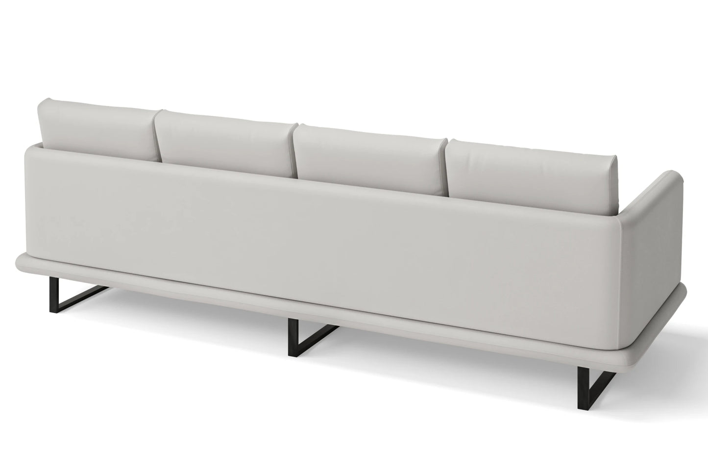 Calabria 4 Seater Sofa White Leather