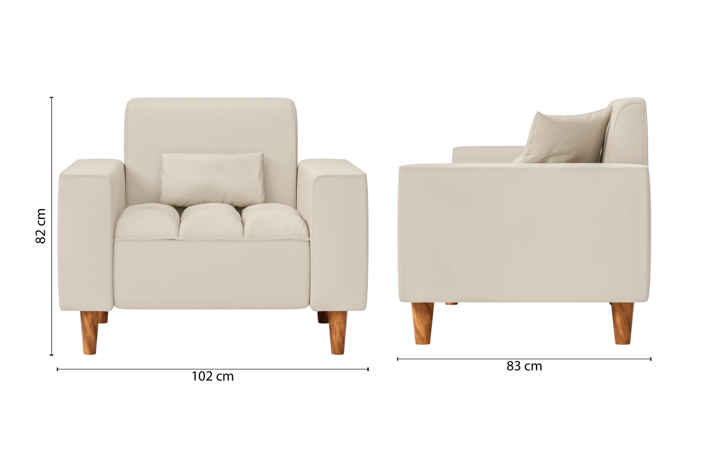 Campania Armchair Cream Leather