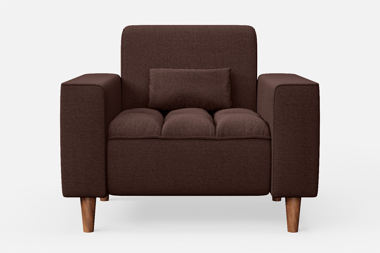 Campania Armchair Coffee Brown Linen Fabric