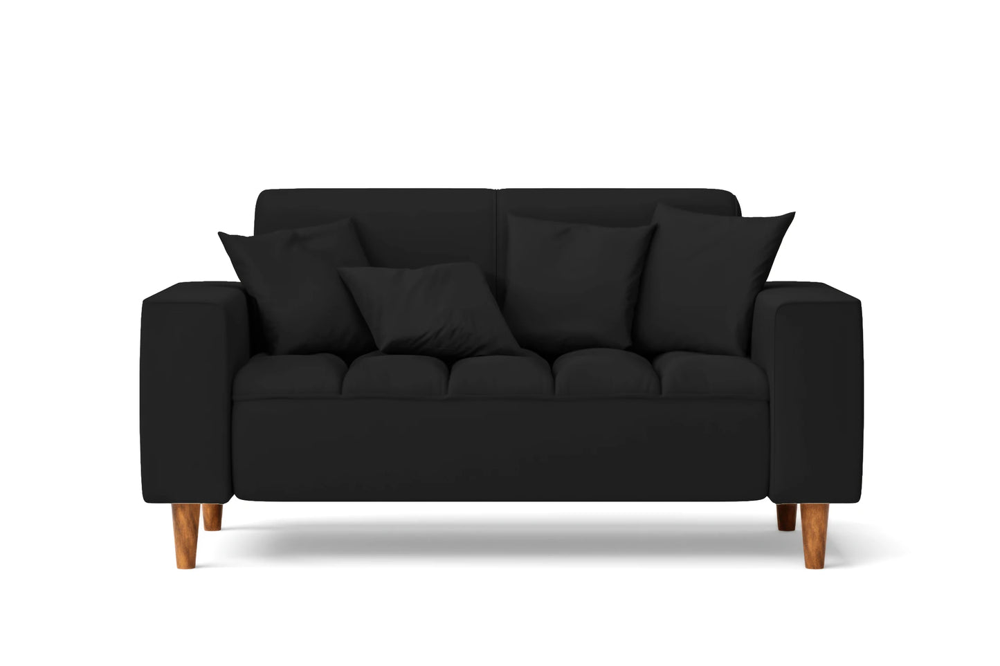 Campania 2 Seater Sofa Black Leather