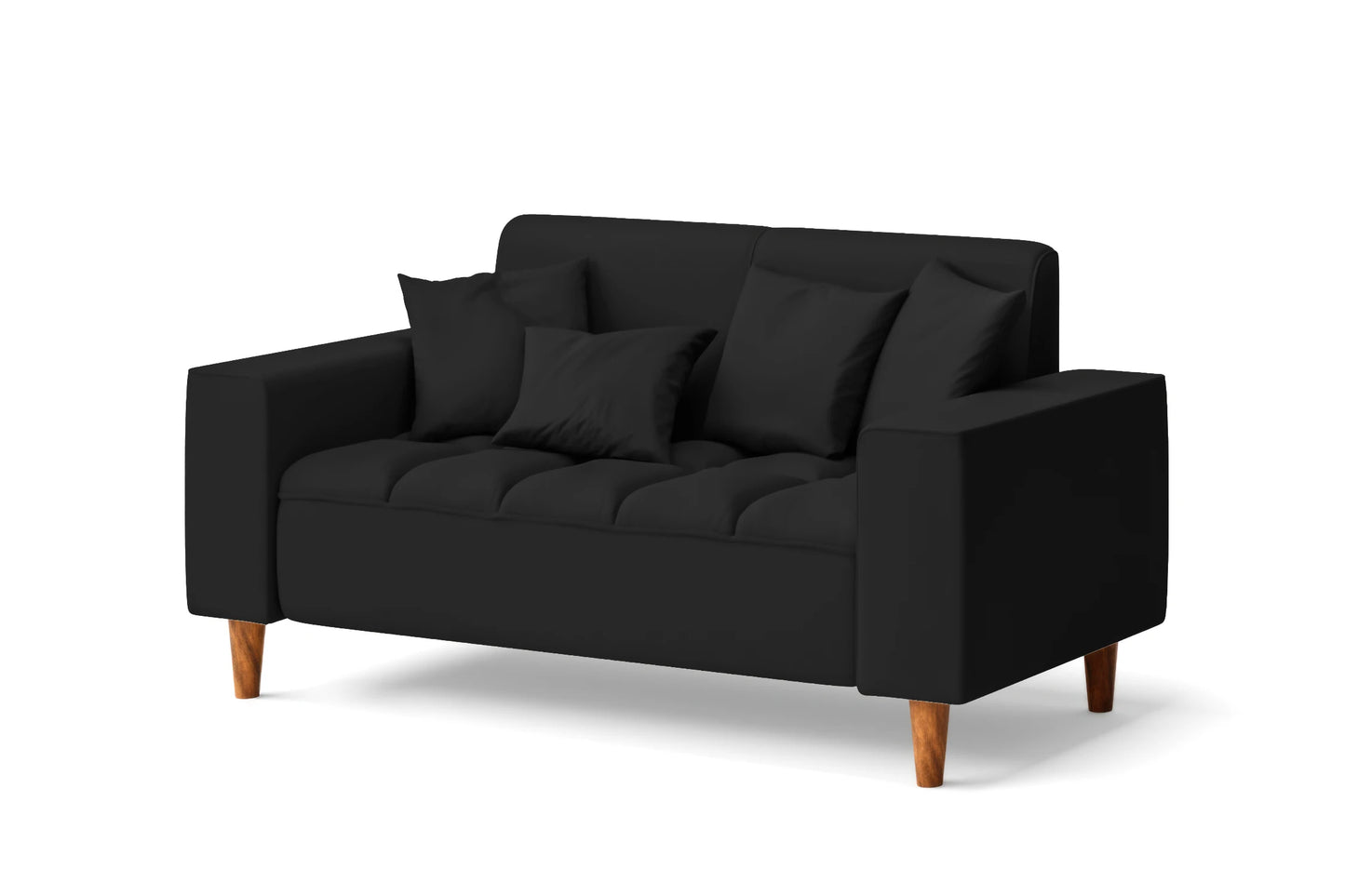 Campania 2 Seater Sofa Black Leather