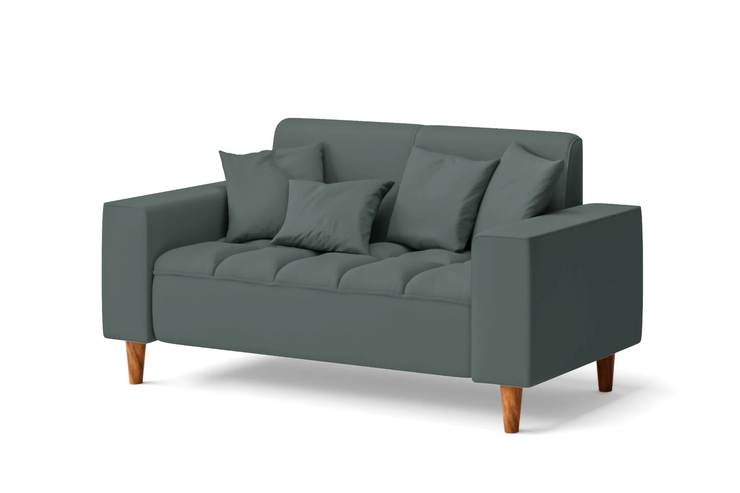 Campania 2 Seater Sofa Dusky Turquoise Leather