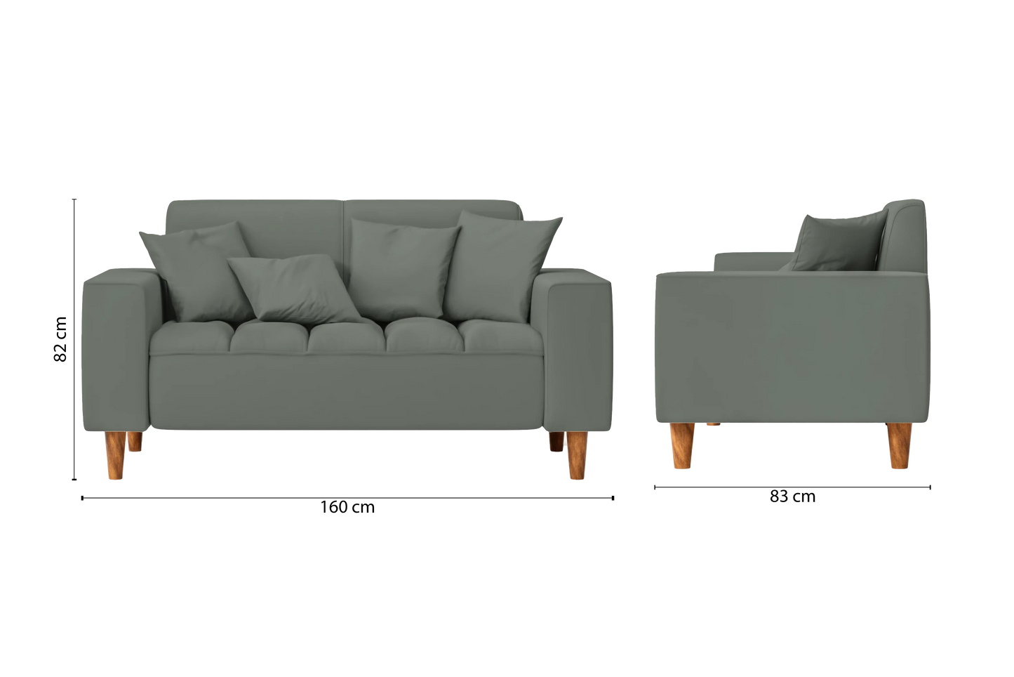 Campania 2 Seater Sofa Lush Leather