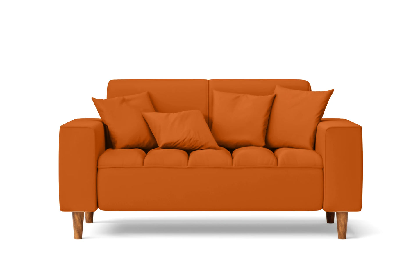 Campania 2 Seater Sofa Orange Leather