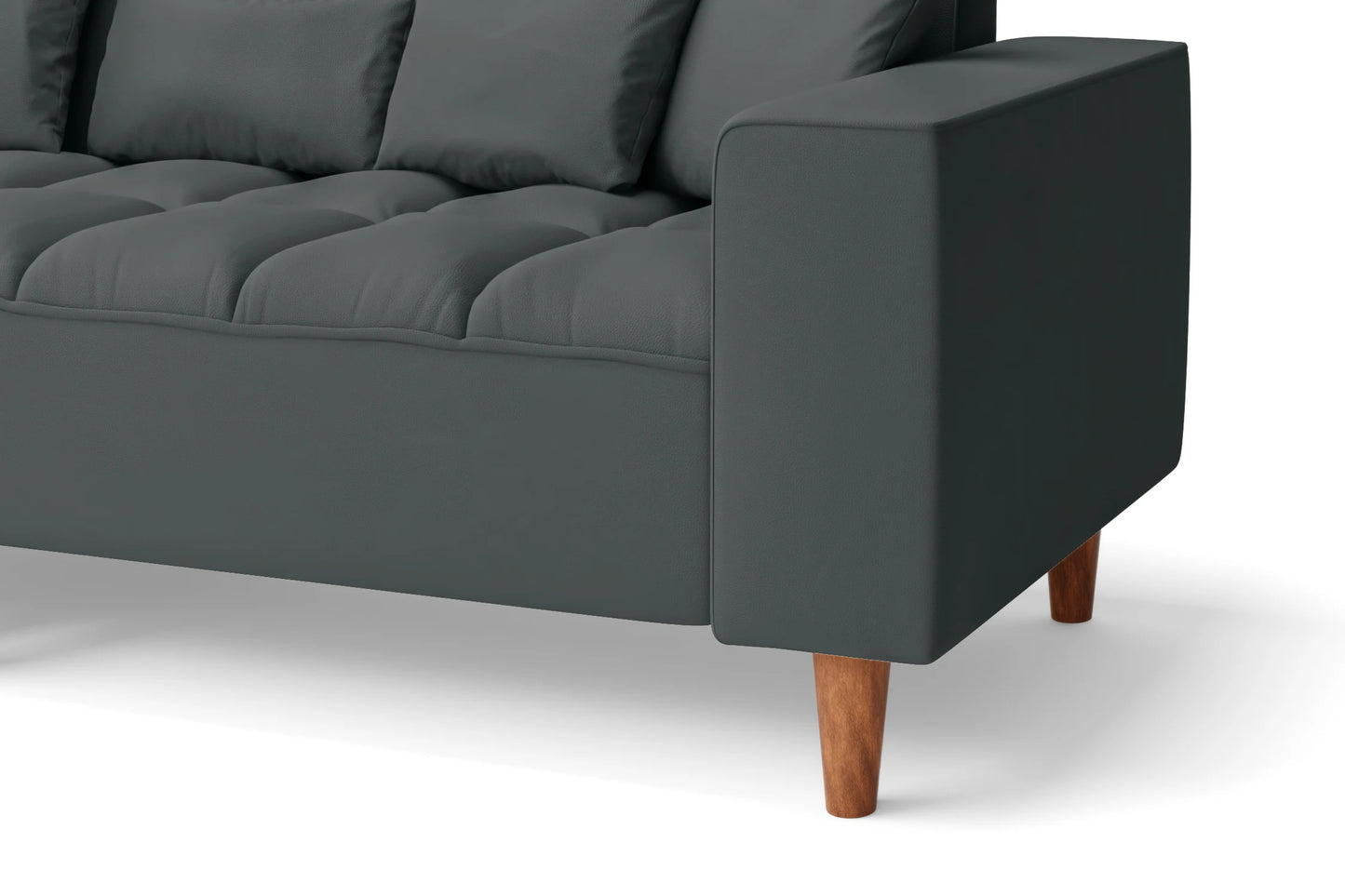 Campania 2 Seater Sofa Slate Leather