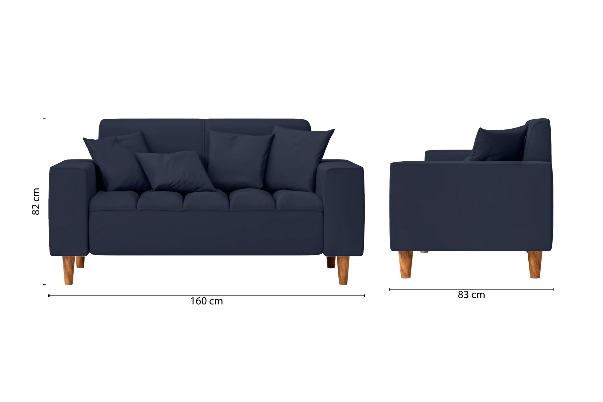 Campania 2 Seater Sofa Spruce Leather