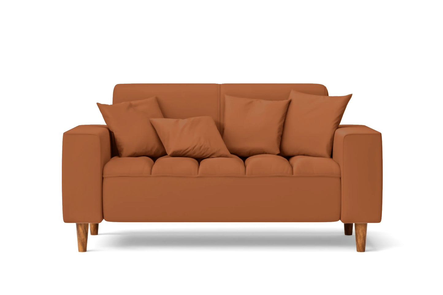 Campania 2 Seater Sofa Tan Brown Leather