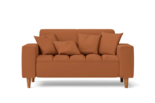 Campania 2 Seater Sofa Tan Brown Leather