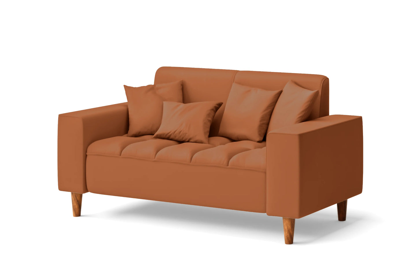 Campania 2 Seater Sofa Tan Brown Leather