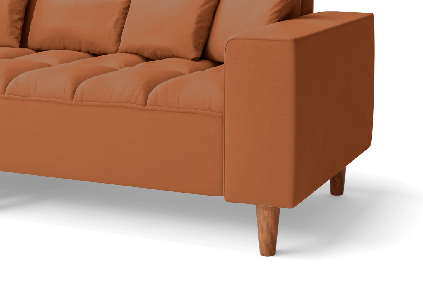 Campania 2 Seater Sofa Tan Brown Leather