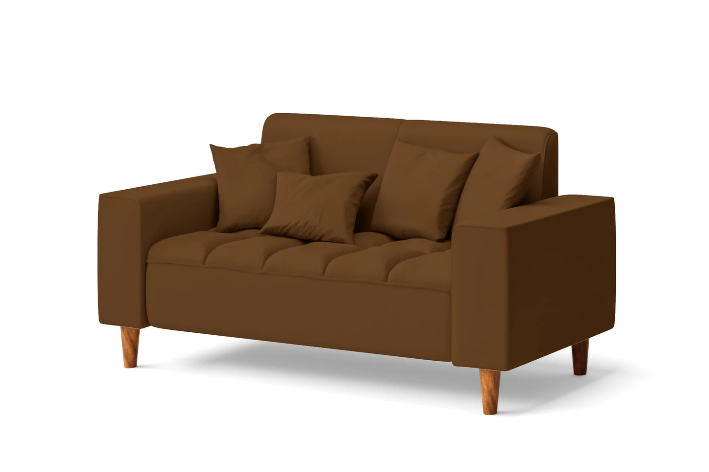 Campania 2 Seater Sofa Walnut Brown Leather