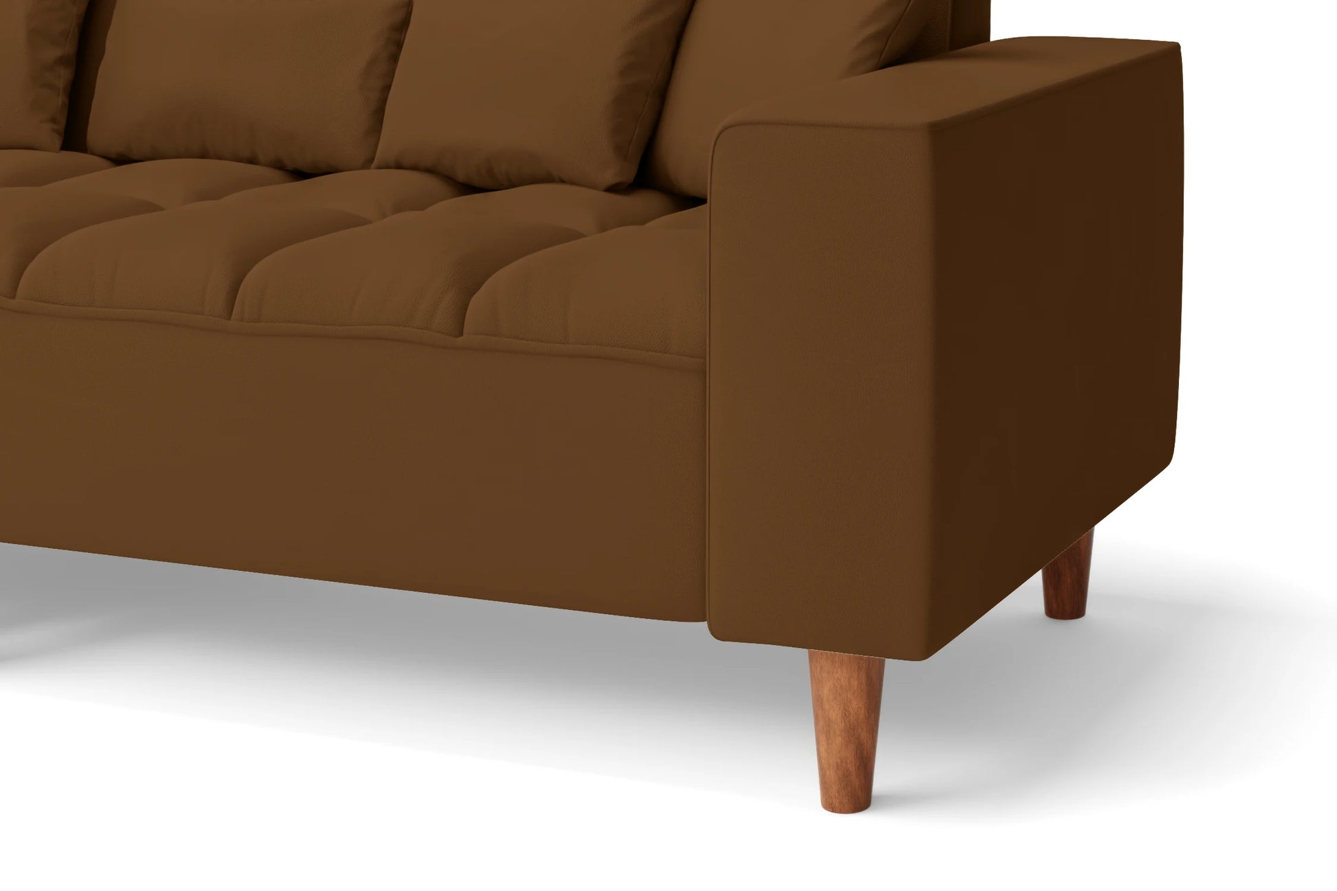 Campania 2 Seater Sofa Walnut Brown Leather