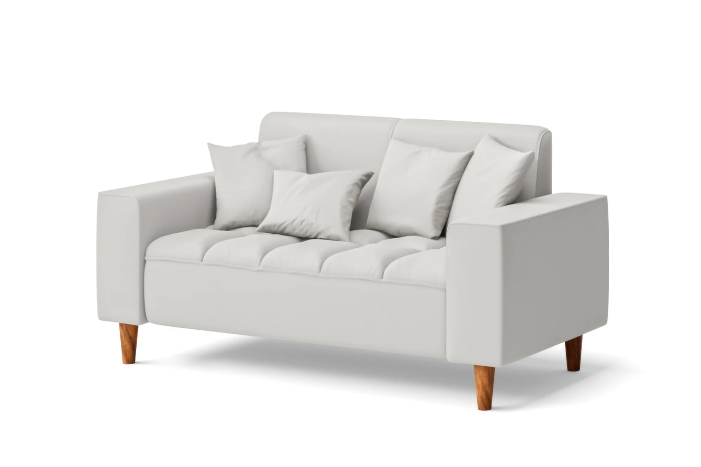 Campania 2 Seater Sofa White Leather