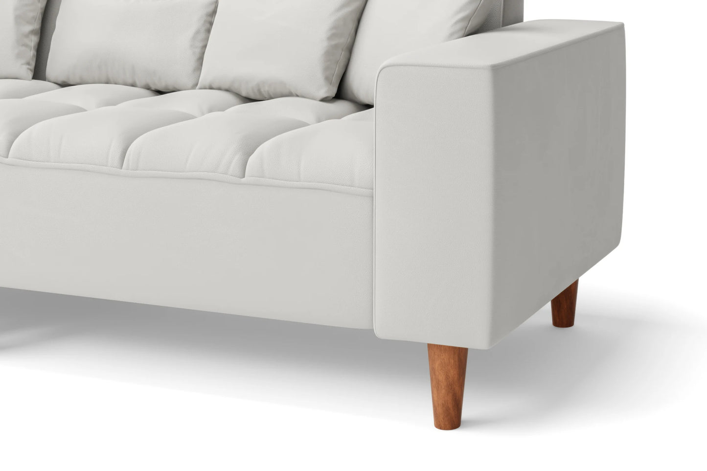 Campania 2 Seater Sofa White Leather