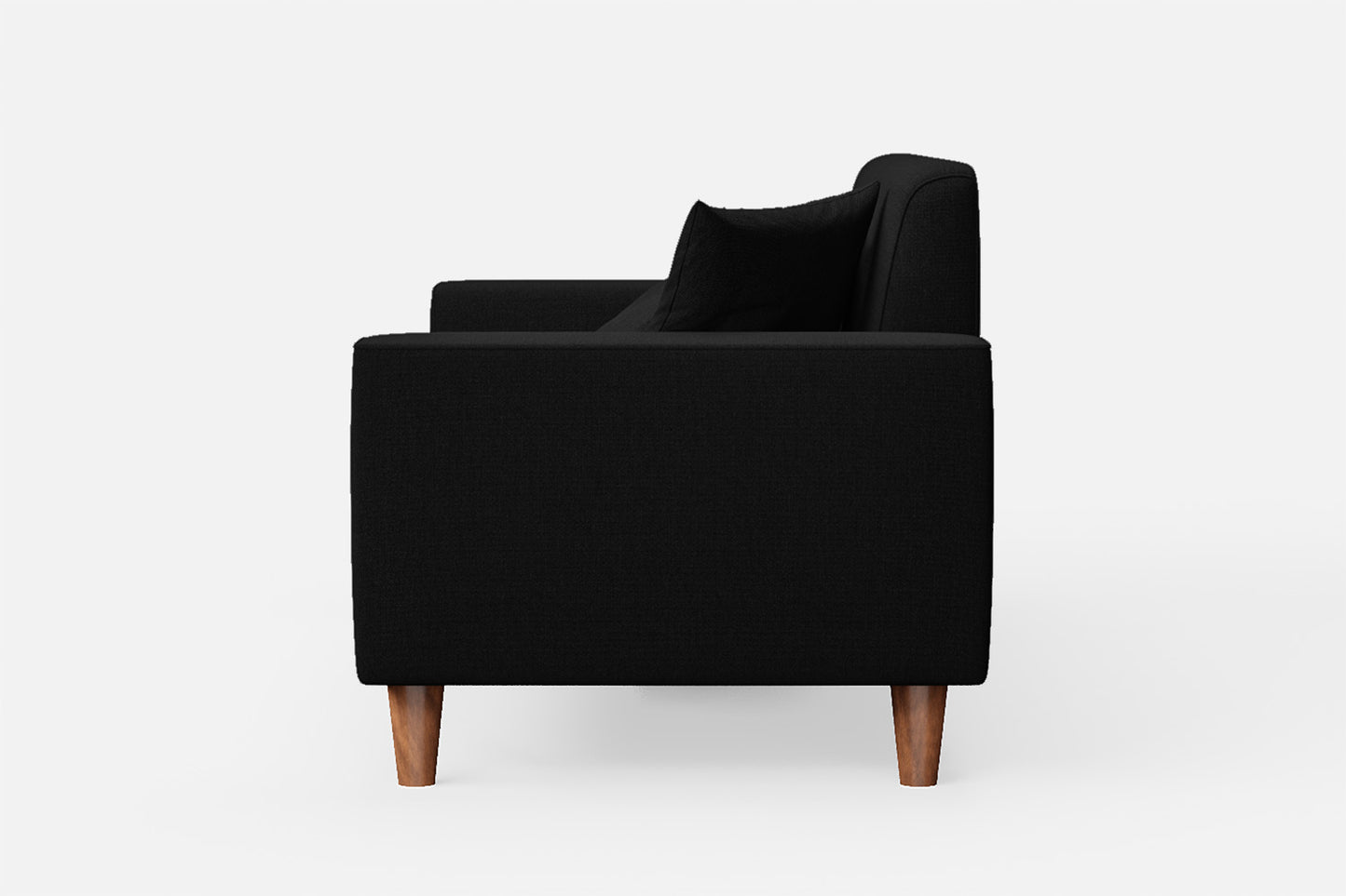 Campania 2 Seater Sofa Black Linen Fabric