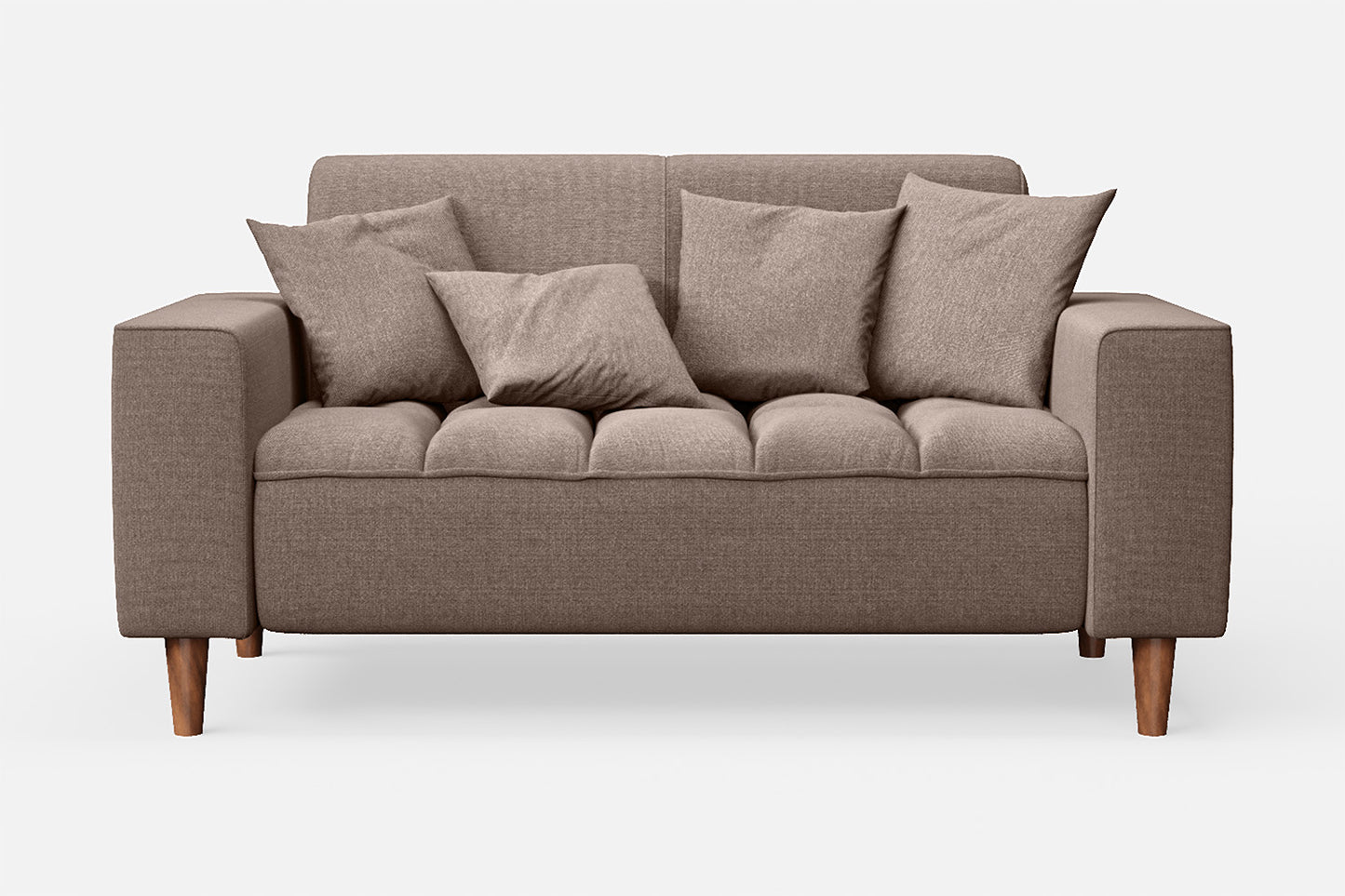 Campania 2 Seater Sofa Caramel Linen Fabric