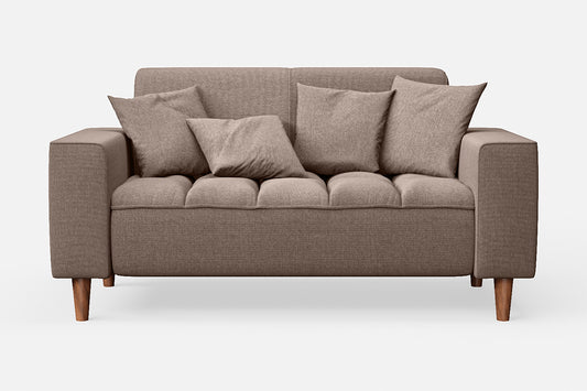 Campania 2 Seater Sofa Caramel Linen Fabric