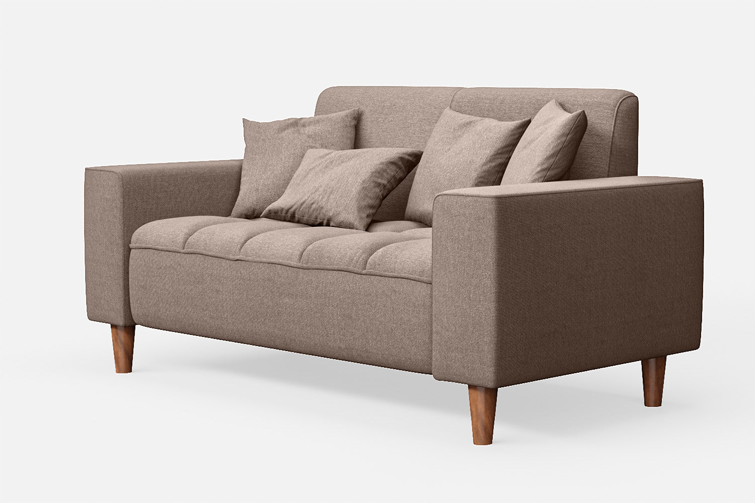 Campania 2 Seater Sofa Caramel Linen Fabric