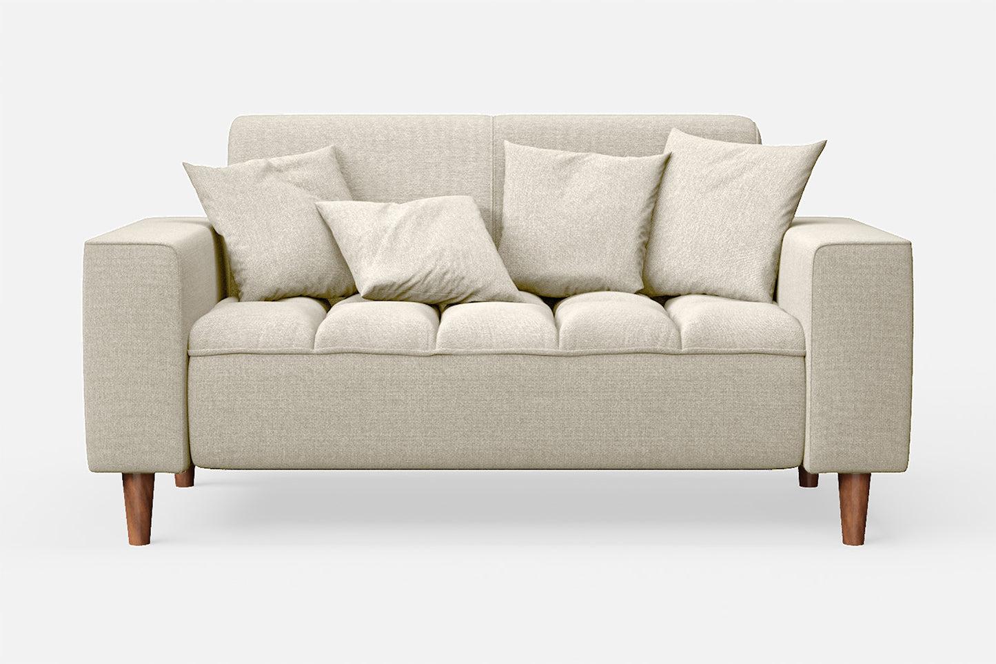 Campania 2 Seater Sofa Cream Linen Fabric