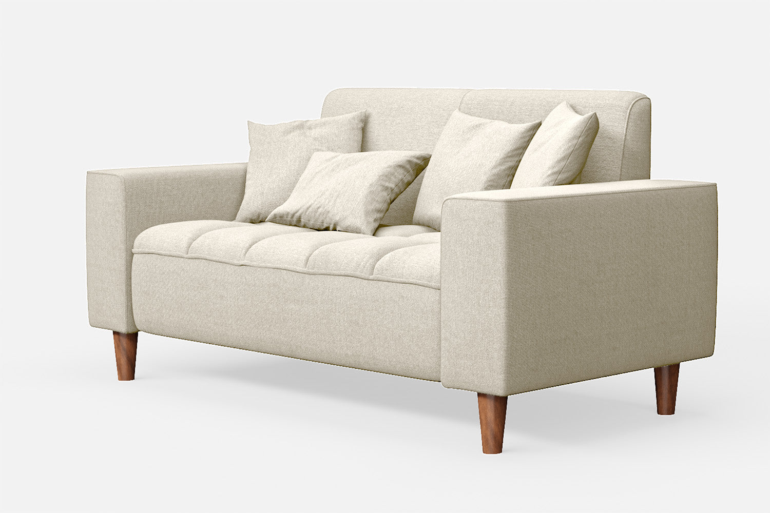 Campania 2 Seater Sofa Cream Linen Fabric