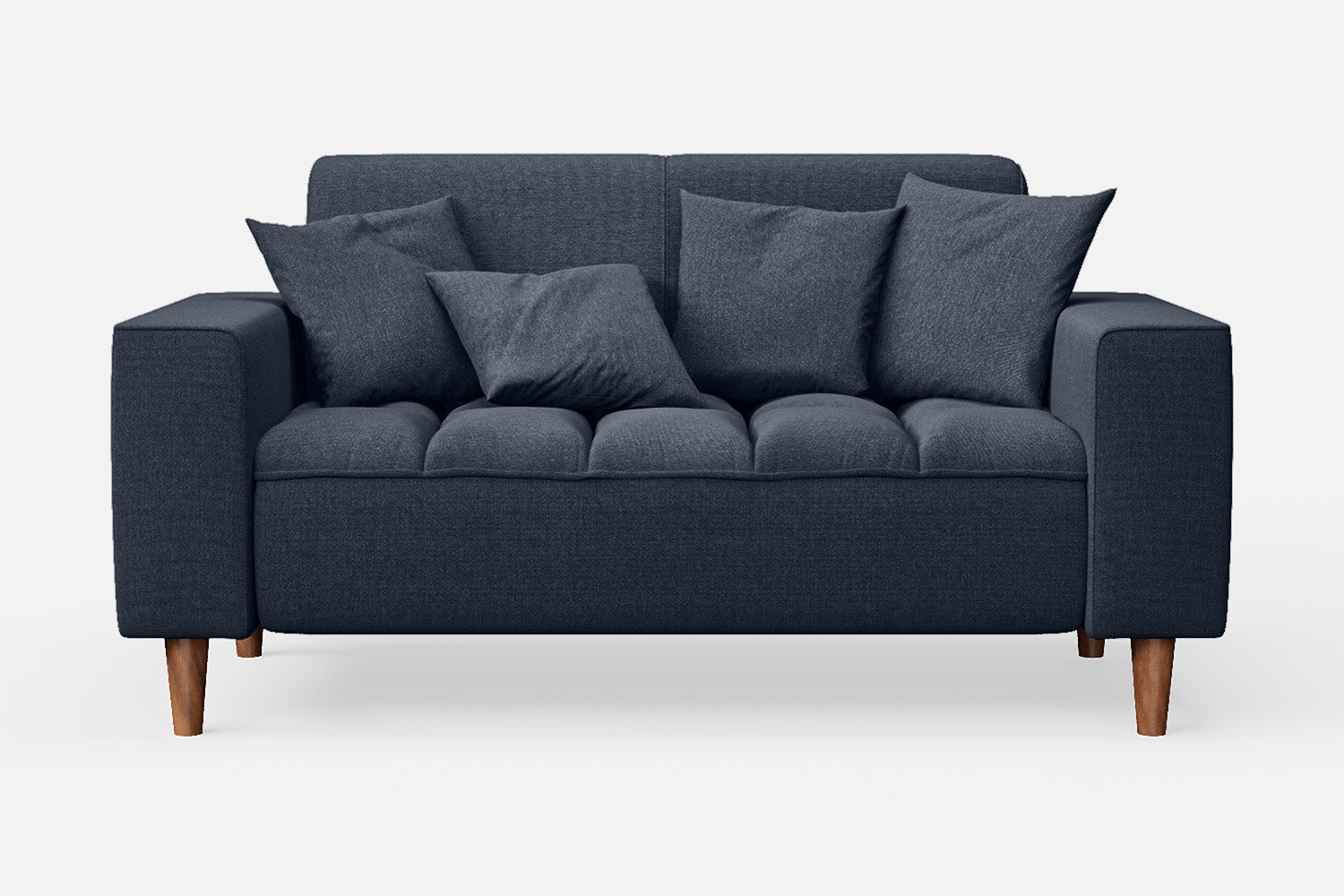 Campania 2 Seater Sofa Dark Blue Linen Fabric