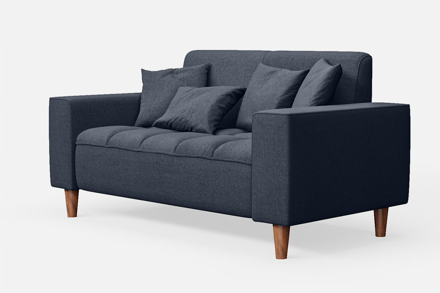 Campania 2 Seater Sofa Dark Blue Linen Fabric