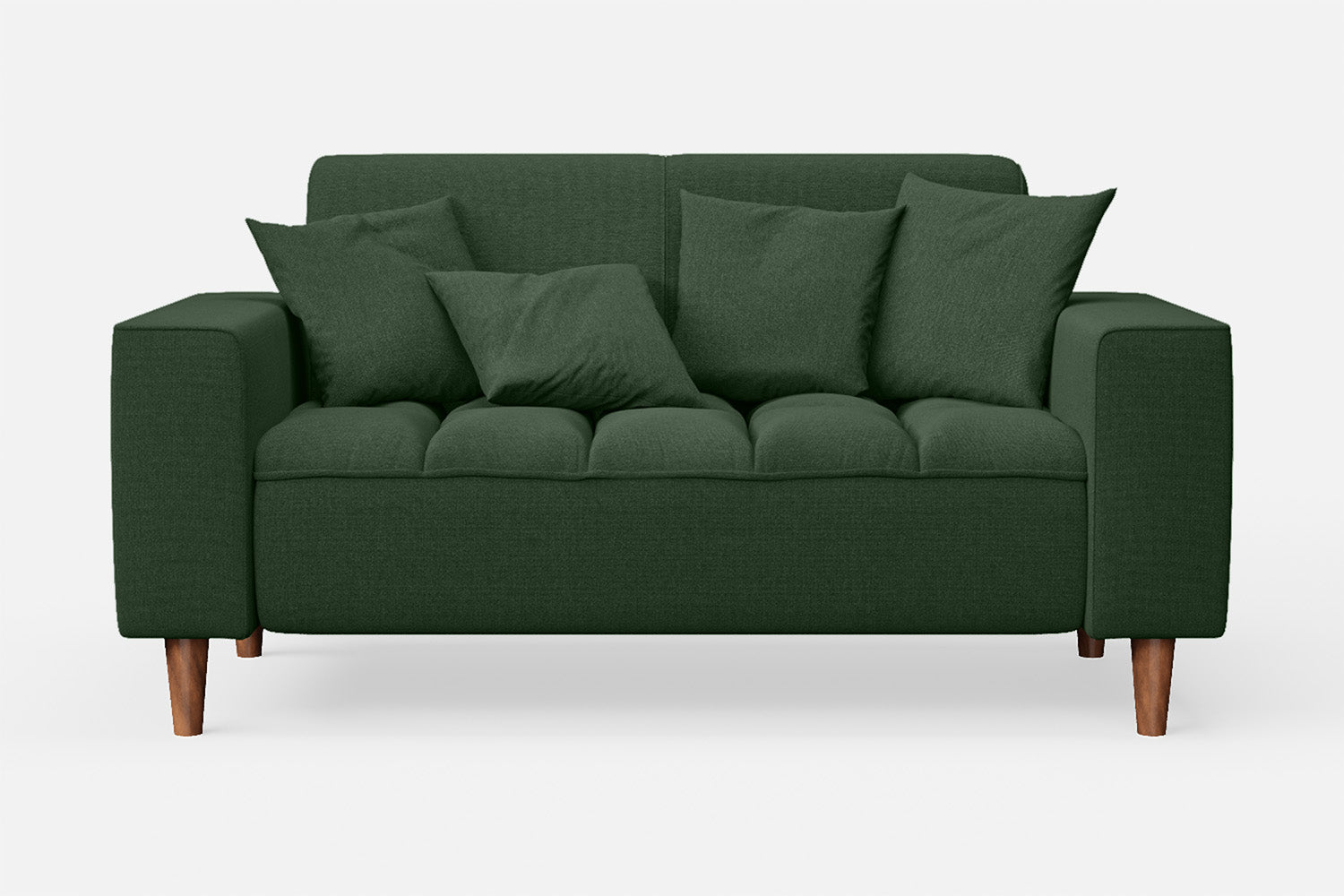 Campania 2 Seater Sofa Forest Green Linen Fabric