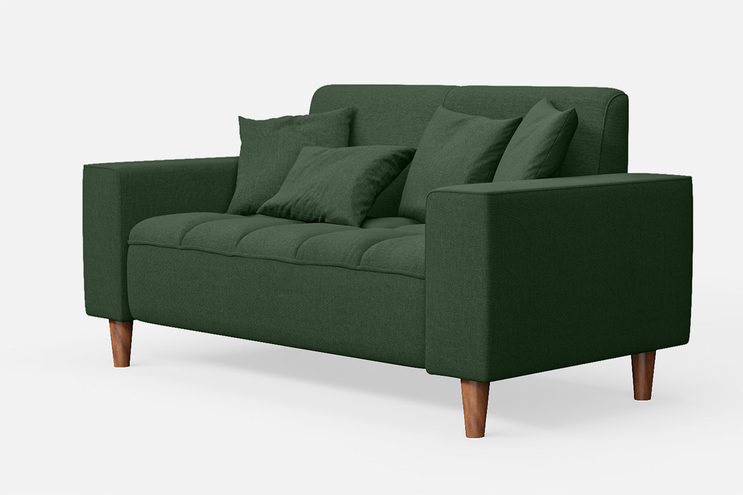 Campania 2 Seater Sofa Forest Green Linen Fabric