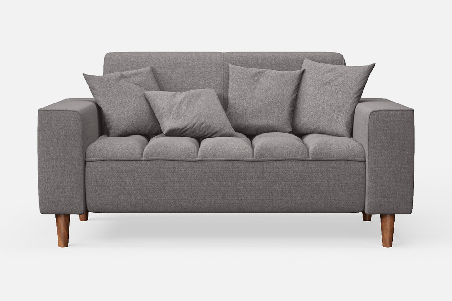 Campania 2 Seater Sofa Grey Linen Fabric