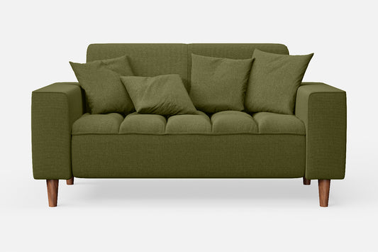 Campania 2 Seater Sofa Olive Linen Fabric