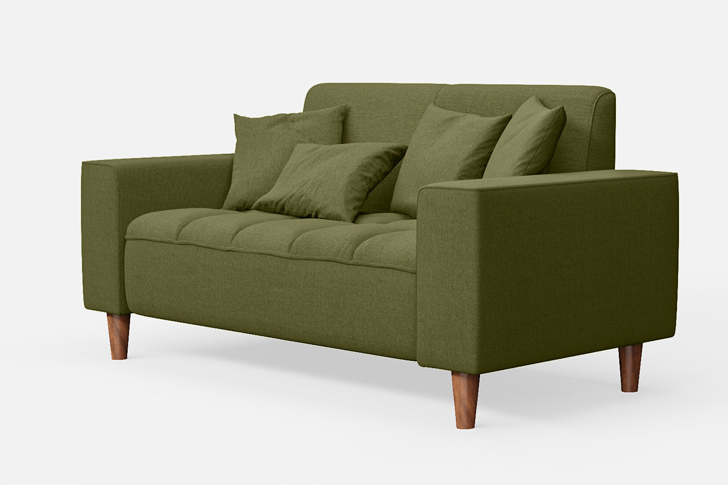 Campania 2 Seater Sofa Olive Linen Fabric