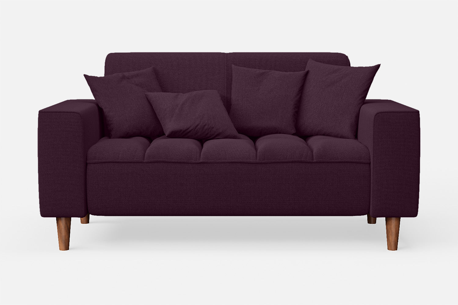 Campania 2 Seater Sofa Purple Linen Fabric